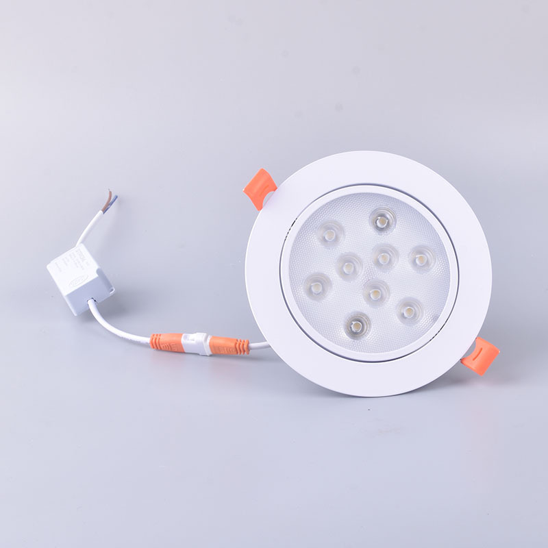 Lámpara LED incrustada de techo de ojo de buey 9W lámpara de techo de aluminio total 85 - 265V amplio voltaje ultra delgado protector de ojos