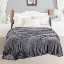 纯色加厚法莱绒毛毯加工定制珊瑚绒出口外贸 亚马逊电商供货批发