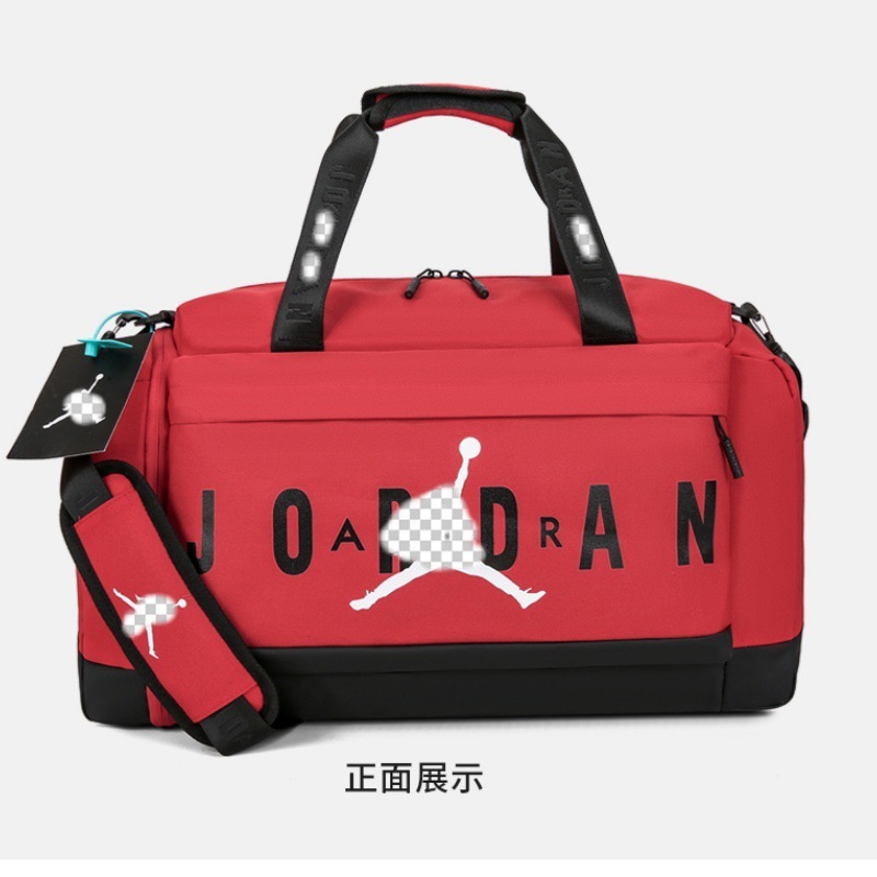 大きな文字がプリントされた AJ トラベルバッグ、大容量の外出用収納ショルダーバッグ、スプライスされたクロスボディバッグ、フィットネスバッグ、スポーツバッグ|undefined
