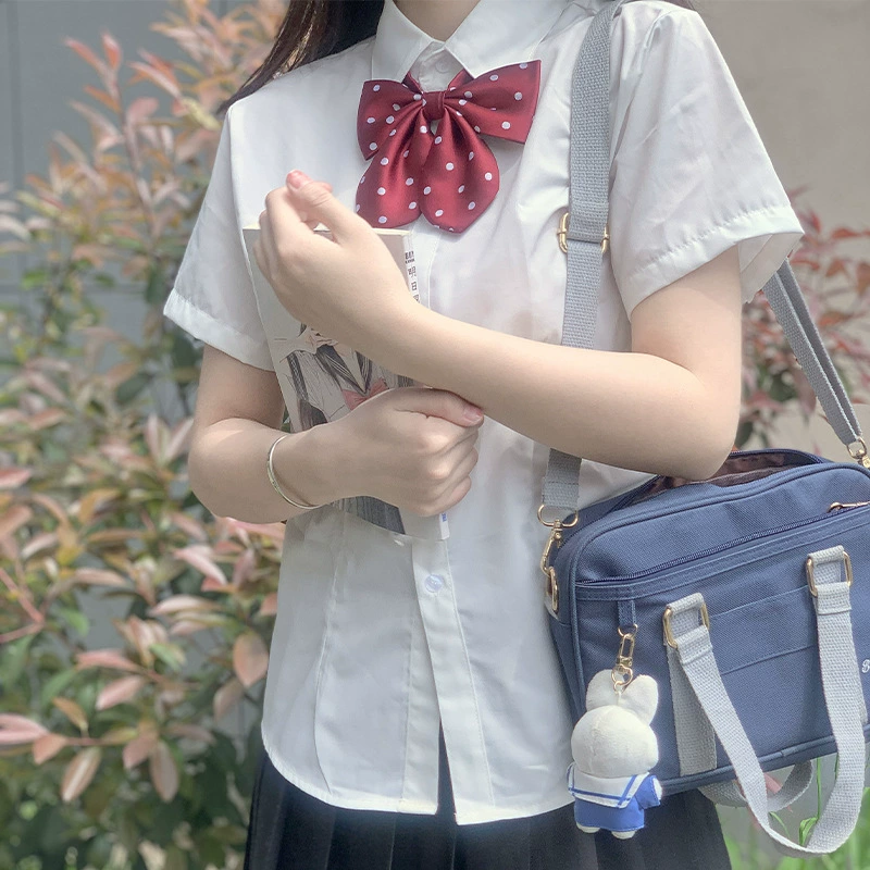 JK/DK Рубашка, базовая форма с длинным и коротким рукавом в японском школьном стиле, летние белые рубашки