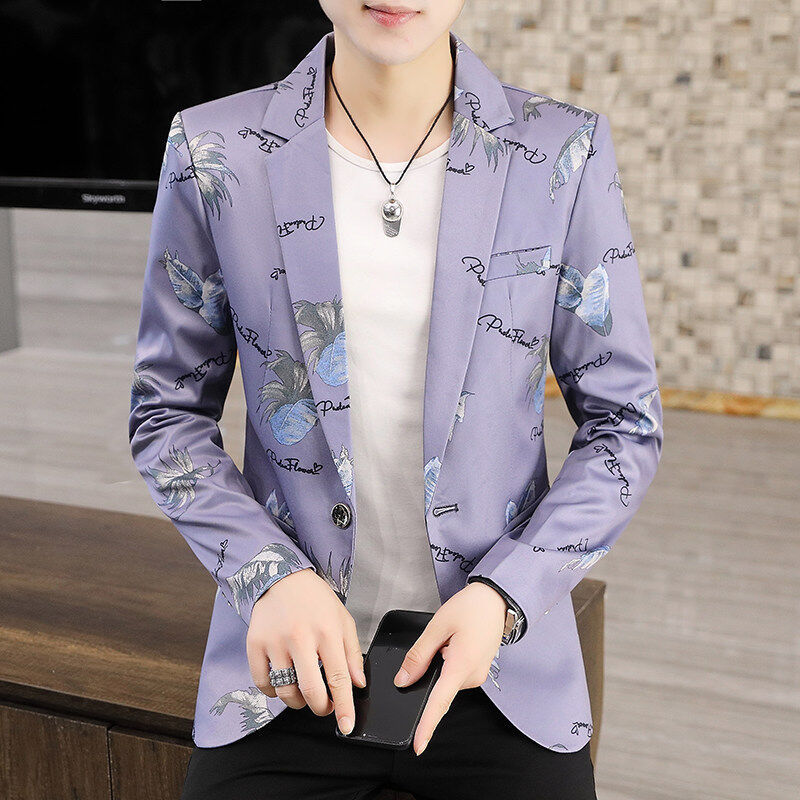 男士西装外套修身小西服青年韩版西服商务休闲时尚帅气春秋款男装