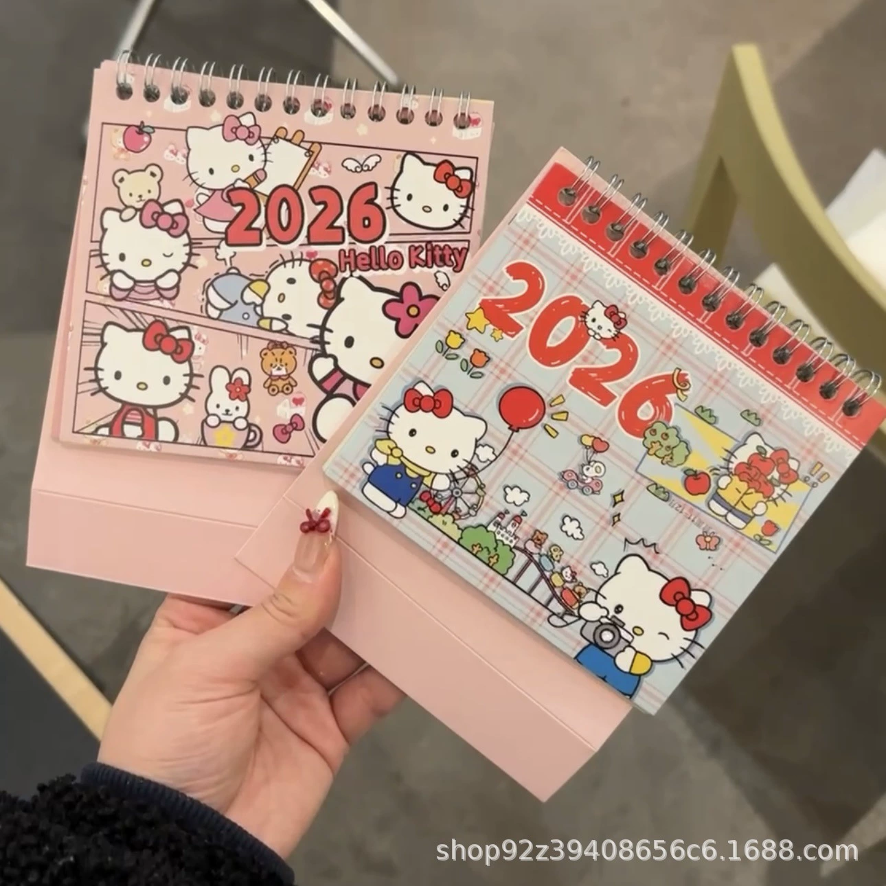 Календарь Crayon Shin-chan 2026 в стиле Ins, настольный календарь с кошкой KT, креативный, простой, свежий, украшение для рабочего стола, подарок