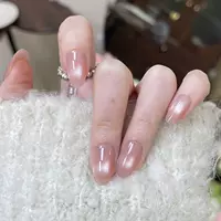 Новые носимые ногти «кошачий глаз» со стеклянными бусинами, готовые носимые ногти, средние и короткие ногти, съемные наклейки для ногтей, высококачественные