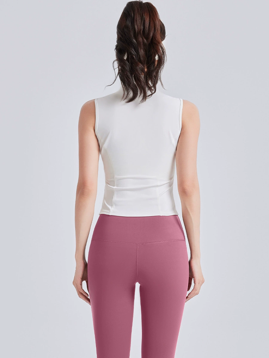 Дышащий комплект без рукавов, спортивная йога-одежда, плотный, slim fit, для бега