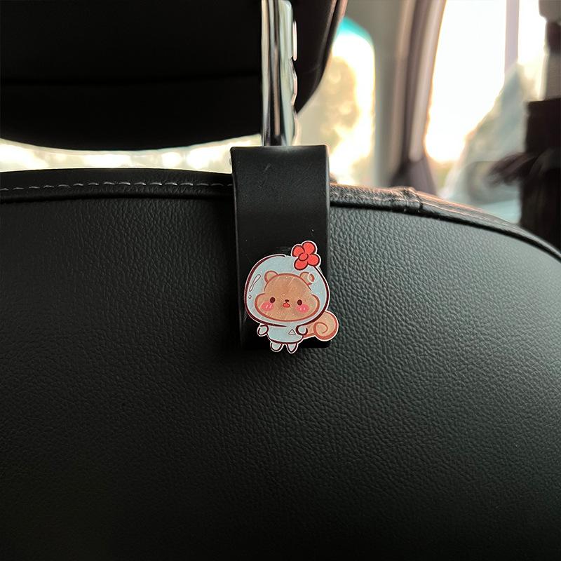 Gancho de coche, gancho trasero del asiento trasero, suministros de coche, soporte de carga, lindo Bob Esponja, dibujos animados