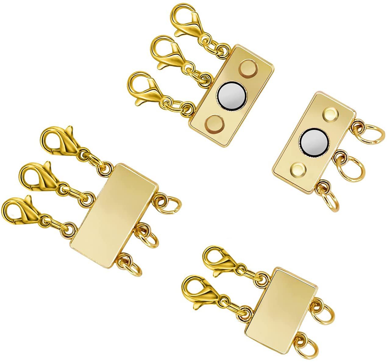 2 filas 3 filas collar hebilla pulsera hebilla oro plata multi-capa joyería hebilla al por mayor image 9