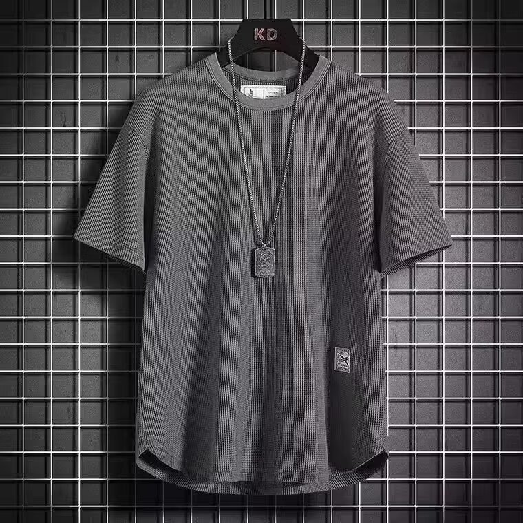 Linen Short-sleeved T-shirt Men's Summer New Half-sleeved T-shirt Cotton and Linen Solid Color Loose Base Shirt White Half Sleeve