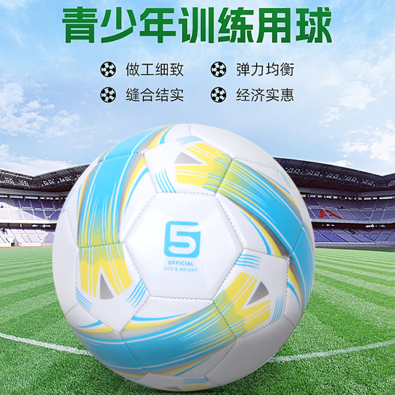 Thickened Wear-Resistant Pu Leather Football No. 5 Ball Machine-Sewn Explosion-Proof Football for Middle School Students Training and Competition Indoor and Outdoor Football