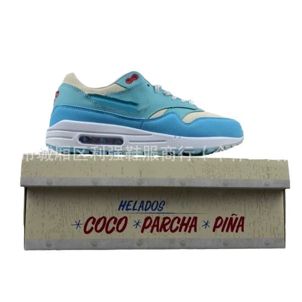 Чистый оригинальный TS x Air Max 1 световые ядра Радуга желтый крюк хаки высококачественная иностранная торговая обувь