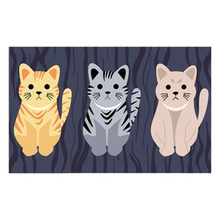 One-piece delivery Amazon American retro abstract cartoon kitchen mat absorbent oil-proof stain-resistant household non-slip mat