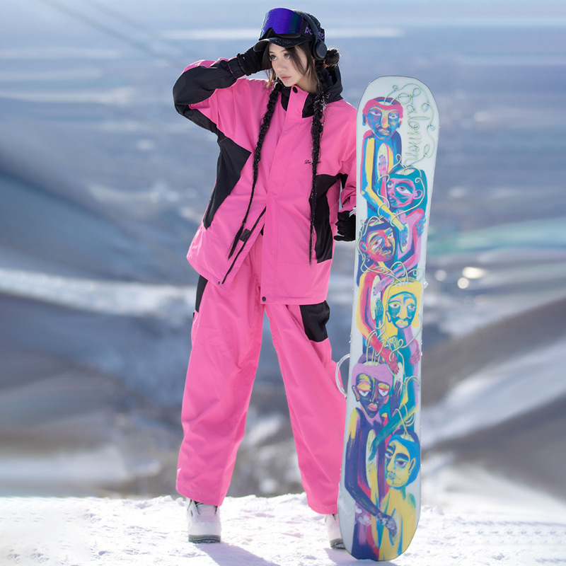 24-25 Niche New Ski Suit for Women Single Board Double Board Windproof Waterproof Loose Ski Suit for Men 24-25 Niche New Ski Suit for Women Single Board Double Board Windproof Waterproof Loose Ski Suit for Men