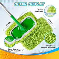 BG54 wholesale applicable mop 3M electrostatic dust removal mop replacement head chenille lazy mop household one mop