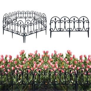 Manufacturer Wholesale Garden Fence Guardrail Gardening Fence Insert Fence Plastic Fence Decorative Garden Plastic Guardrail
