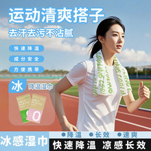 降温去汗湿巾运动户外挂脖擦拭可复用清洁冰巾夏季清凉舒爽毛巾