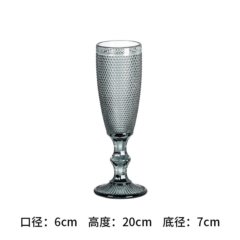Serie de punto de grano directo de fábrica color original copa de champán vaso de cerveza copa de cóctel copa de vino copa de jugo de vidrio