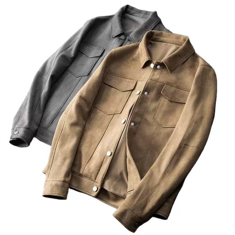 Демисезонная мужская бархатная куртка для отдыха, slim fit