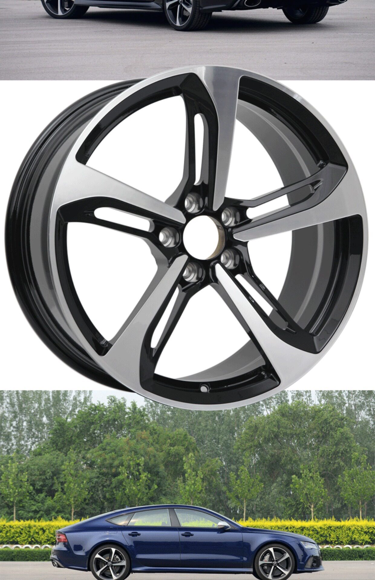 18-inch, 17-inch, 16-inch forged wheels suitable for Audi A6L, A4L/A5/A8/A3/Q5/Q3/TT/A7 modification