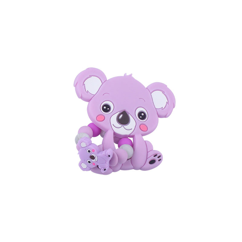 Bebé suministros silicona chupete cadena dibujos animados Kaola silicona molar anti-gota cadena bebé silicona nombre