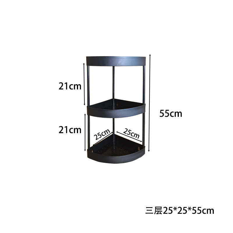 Hogar Baño de múltiples capas de suministros de baño rack de almacenamiento inodoro montado en el piso móvil triángulo de almacenamiento rack