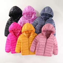2025 新しい子供服ベビーダウン綿服綿ジャケット男の子と女の子子供の軽量フード付きダウンジャケット