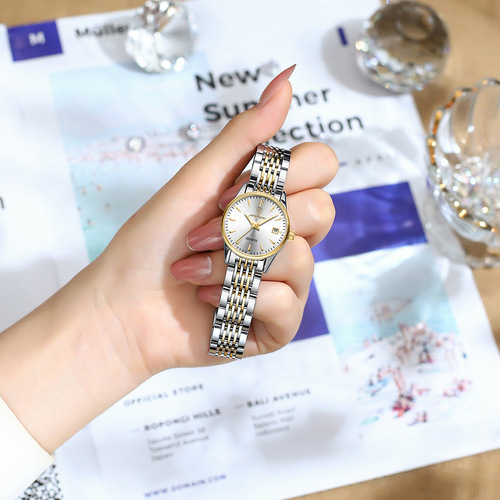 Swiss brand waterproof luminous ultra-thin women's watch casual quartz watch live foreign trade dropshipping