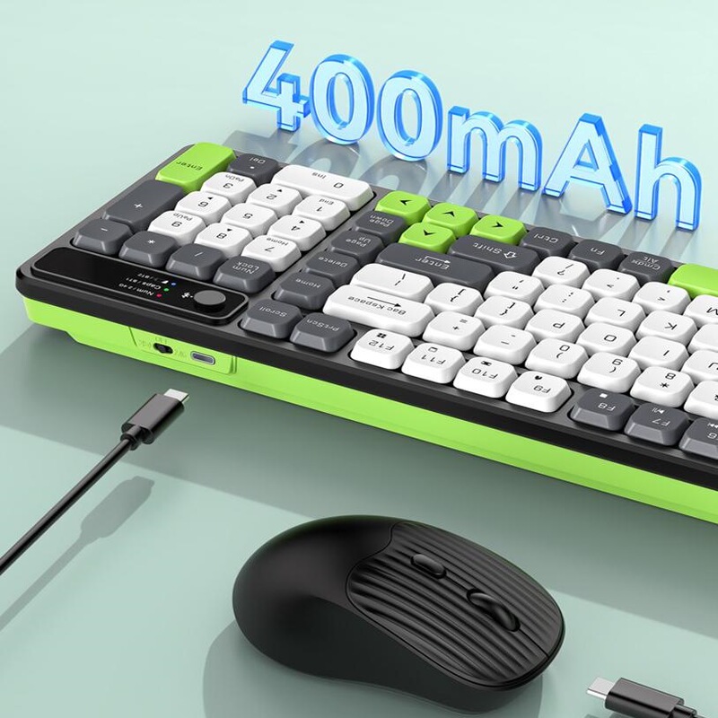 Free Shipping Wireless Bluetooth Keyboard and Mouse Set Rechargeable iPad Android Mac Office Desktop Computer Notebook Mobile Phone