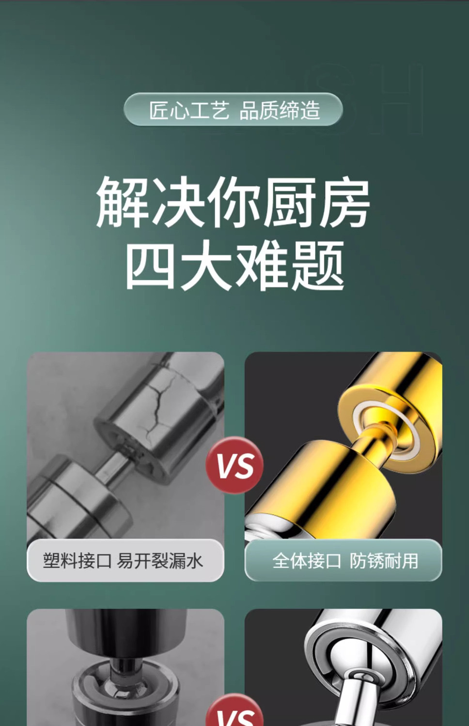 Kitchen faucet extender, anti-splash water wonder, rotatable universal joint, all-purpose foaming device, water outlet undefined