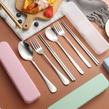 便携不锈钢餐具套装叉子勺子筷子三件套学生户外公司广告印刷logo