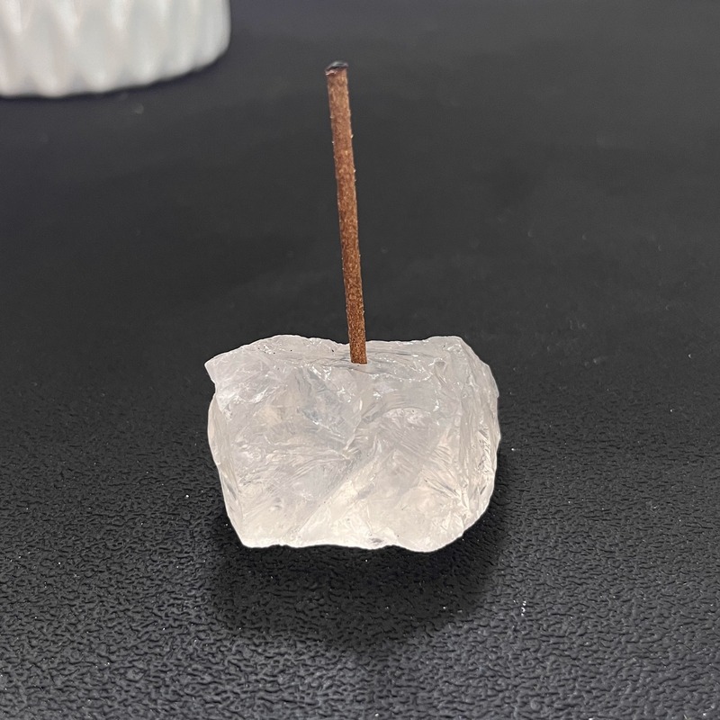 天然水晶原石香插底座摆件家居装饰品小众供佛香架线香创意礼品|undefined