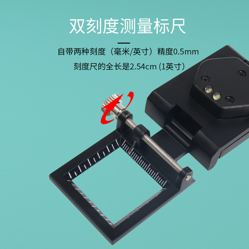 Sunfire 9005A 亜鉛合金 10 倍布ミラー拡大鏡 LED ライト付きガラスミラー布生地をスケールで参照|undefined