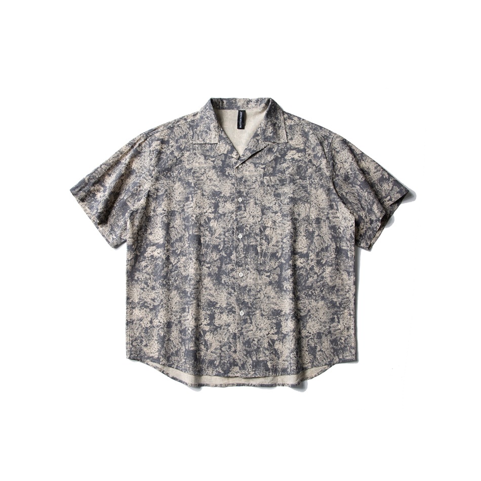 ButterTiger Herrenhemd mit kubanischem Kragen und kurzen Ärmeln, Hawaii-Blumenmuster, lockere Passform, cooles Hemd aus reiner Baumwolle, CS68_voghion.com