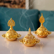 中东阿拉伯金属铁艺小金塔香炉简约家居装饰创意香薰炉一件发货