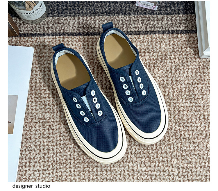 Women’s Retro Casual Flat Shoes Thick-soled Versatile College Style_voghion.com