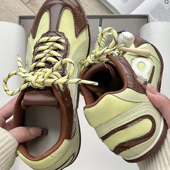 小众赛车鞋内增高德训鞋子女2025新款爆款网面透气休闲轻便运动鞋