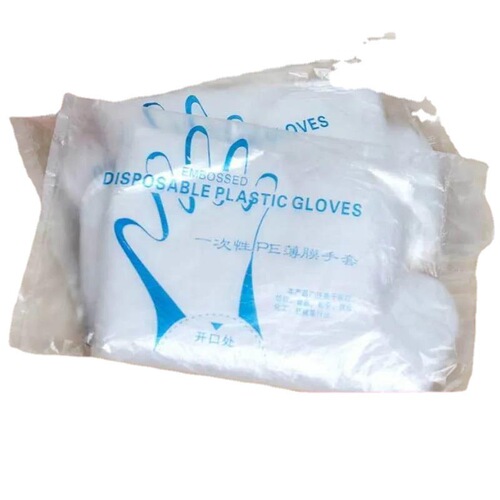 Disposable gloves for catering and food household transparent PE plastic thin kitchen gloves edible sanitary gloves wholesale