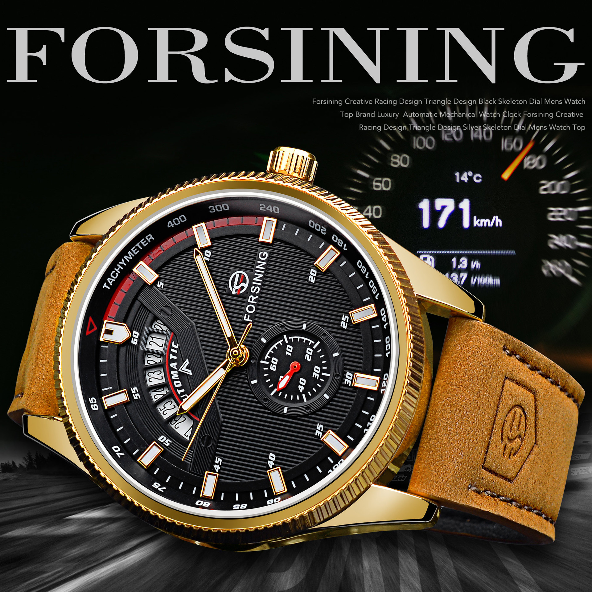 Forsing fully automatic mechanical watch, luminous, fashionable and casual men's watch with calendar new style_voghion.com