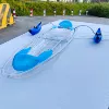 3,36 м двухместная лодка, задний балансир, большой синий
