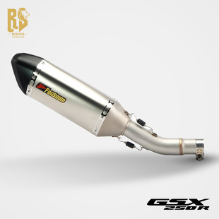 Rs Original Suitable for Suzuki Gsx250R Modified Motorcycle Exhaust Pipe Stainless Steel Carbon Fiber Puppy Middle Tail Section