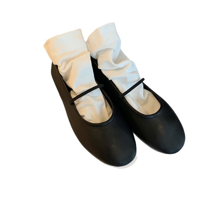 Sheepskin Version ~ Minimalist One-Strap Genuine Soft Sole Mary Jane Shoes For Women, Heel Ballet Small Leather Shoes,_vogvips.com