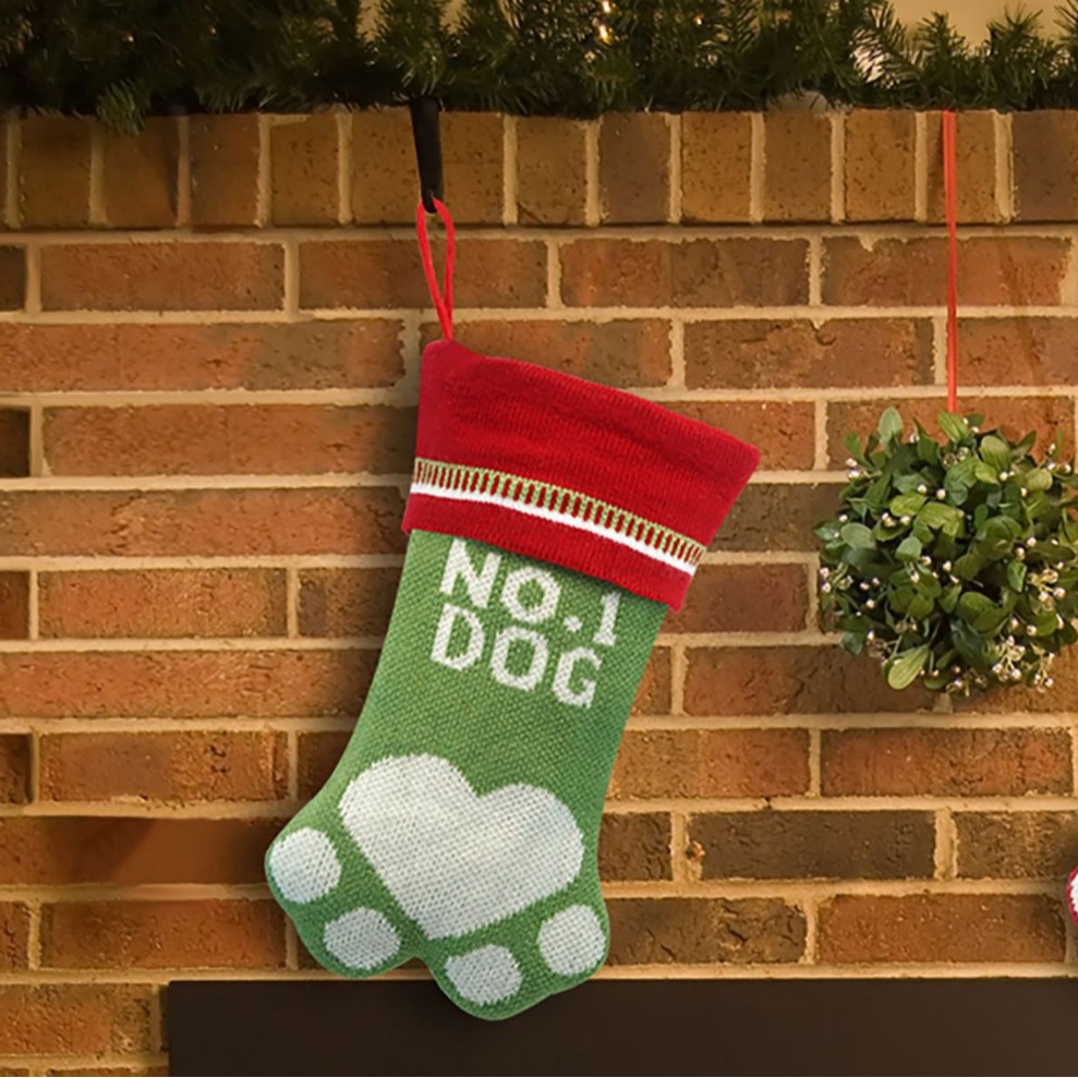Amazon Navidad regalos de Navidad decoraciones calcetines garras de perro letras decoraciones del árbol de Navidad chimenea calcetines