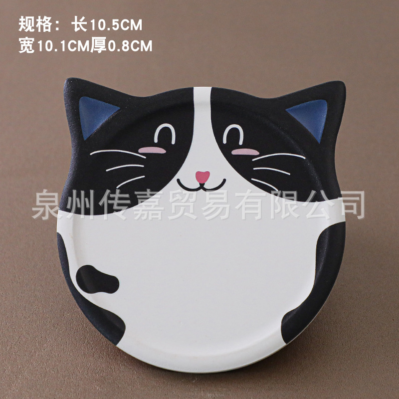 Cerámica posavasos gato creativo montaña corcho absorbente montaña lindo mascota de dibujos animados creativo regalo logotipo personalizado impresión