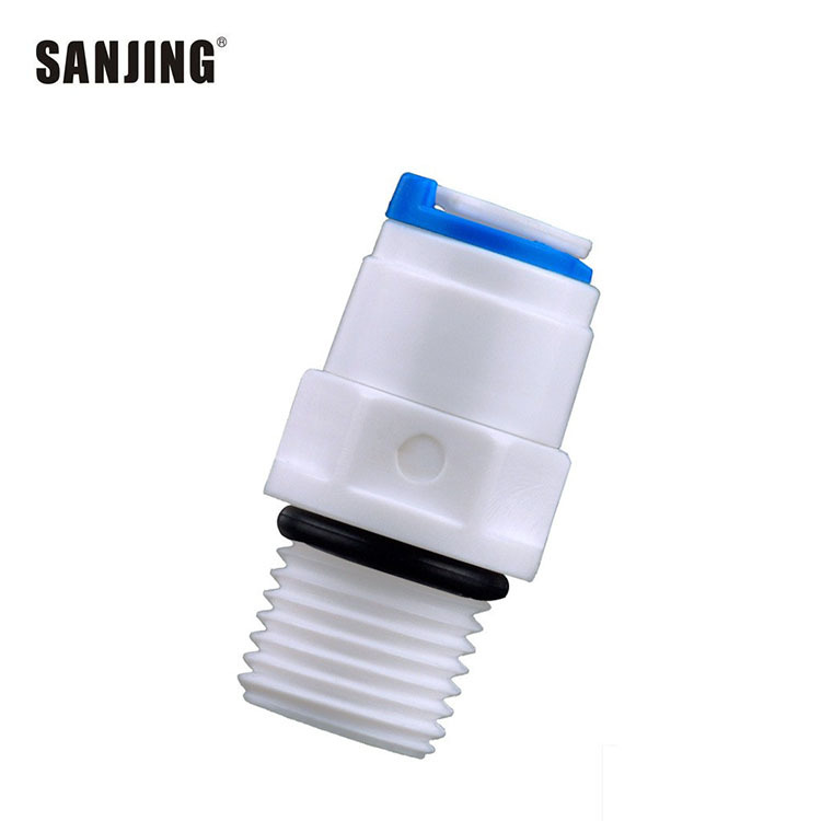 Comercio al por mayor 2 puntos de dientes exteriores a su vez 2 puntos tubo recto purificador de agua conector de dos puntos con junta tórica recta conector rápido conector K1044