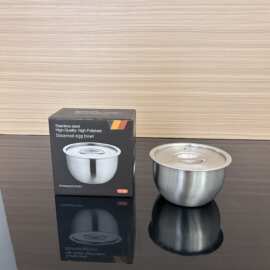 跨境304食品级不锈钢加厚蒸蛋碗炖盅家用婴儿宝宝带盖辅食蒸煮碗