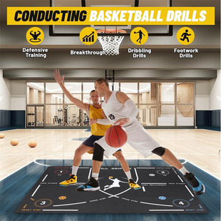 Cross-border Diatom Mud Basketball Footstep Training Mat Indoor Ball Control Auxiliary Sound Insulation Fitness Mat Basketball Training Mat