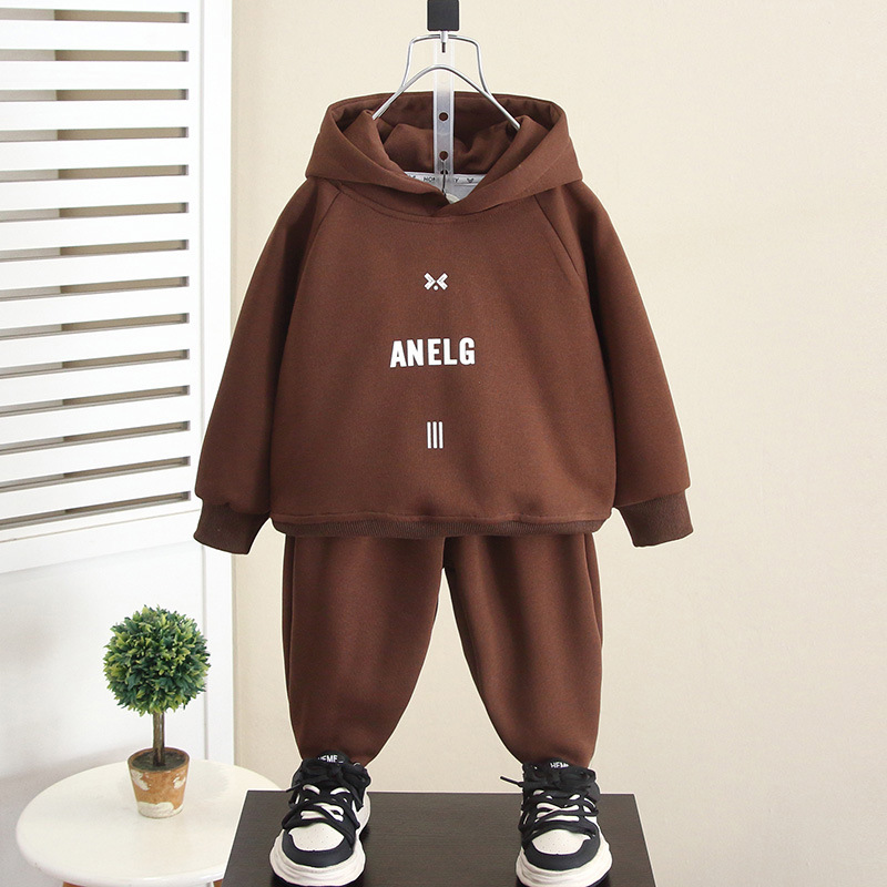 6110 Traje deportivo de otoño para niños Suéter con capucha para niños Estilo de primavera y otoño 2025 Nuevo estilo Ropa de otoño para bebés