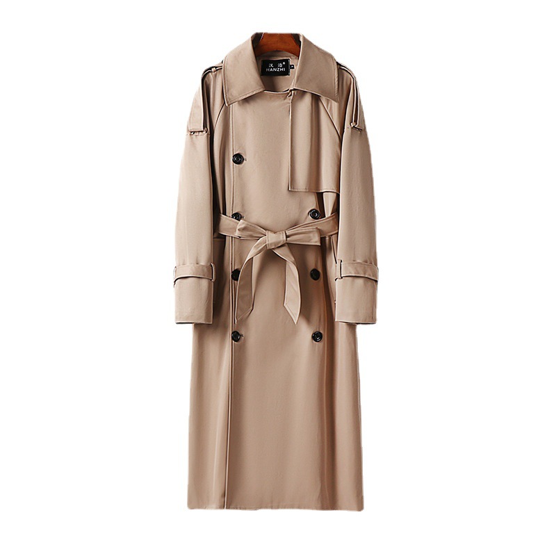 Men's Trench Coat, Over-The-Knee Long Style, Plus Size, New Business Style, British Fashion, Stylish, Spring and Autumn, Trendy, Slim-Fit Jacket for Young Men