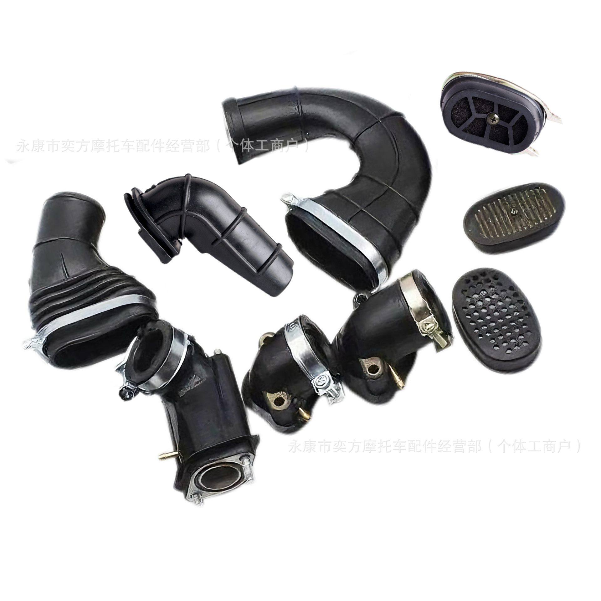 Air Intake Pipe Side Cover, Universal Parts for Gy6 Engines, Random Color of the Clamp