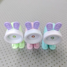 发光玩具萌兔造型小夜灯五色可选可爱又实用点亮温馨夜晚厂家批发
