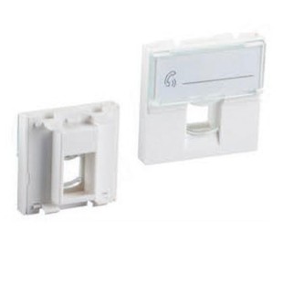 45*45 Single Port Module Panel French Network Telephone Single Port Panel