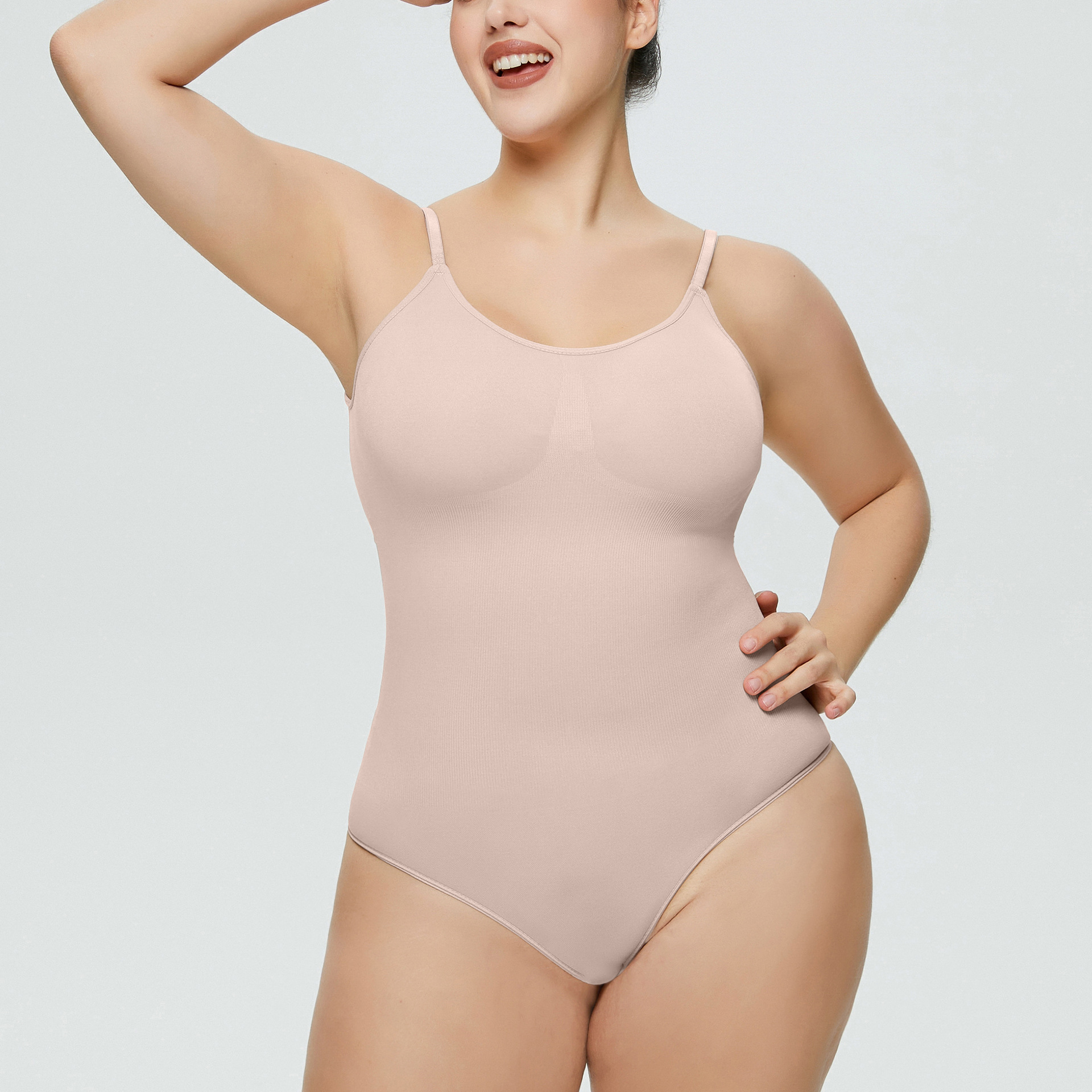 Tik Tok新款美体塑身衣连体紧身衣收腹开裆shapewear thong瘦身衣阿里巴巴